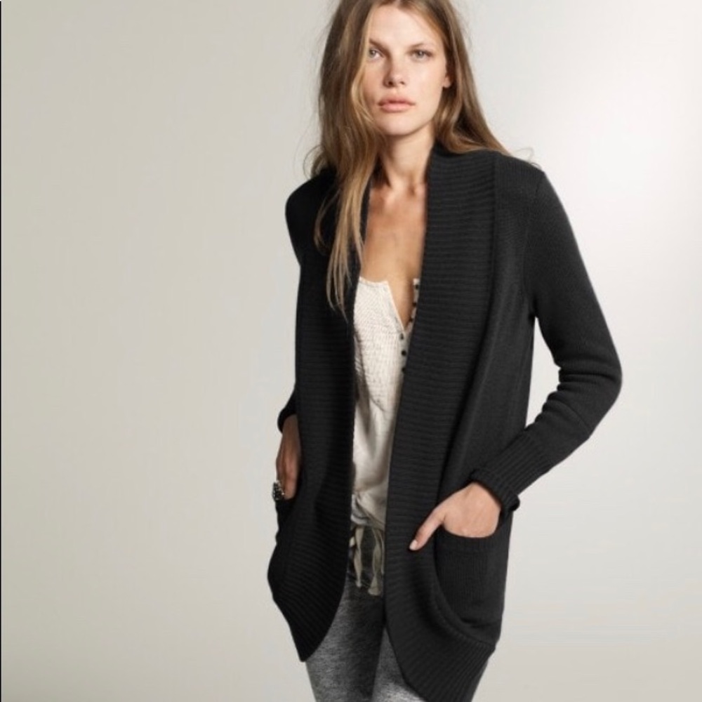 J Crew dream open shawl wool cardigan cashmere S - Picture 1 of 8